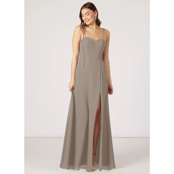 Azazie Taupe Rosy Gown - Picture 1 of 11